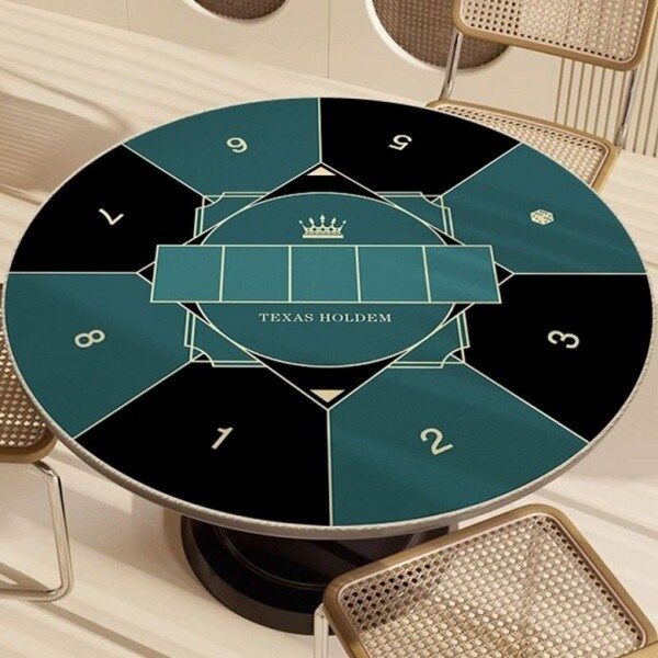 홀덤매트 카지노 테이블 보드게임 원형 매트 체스 및 카드룸 칩 특수 식탁보