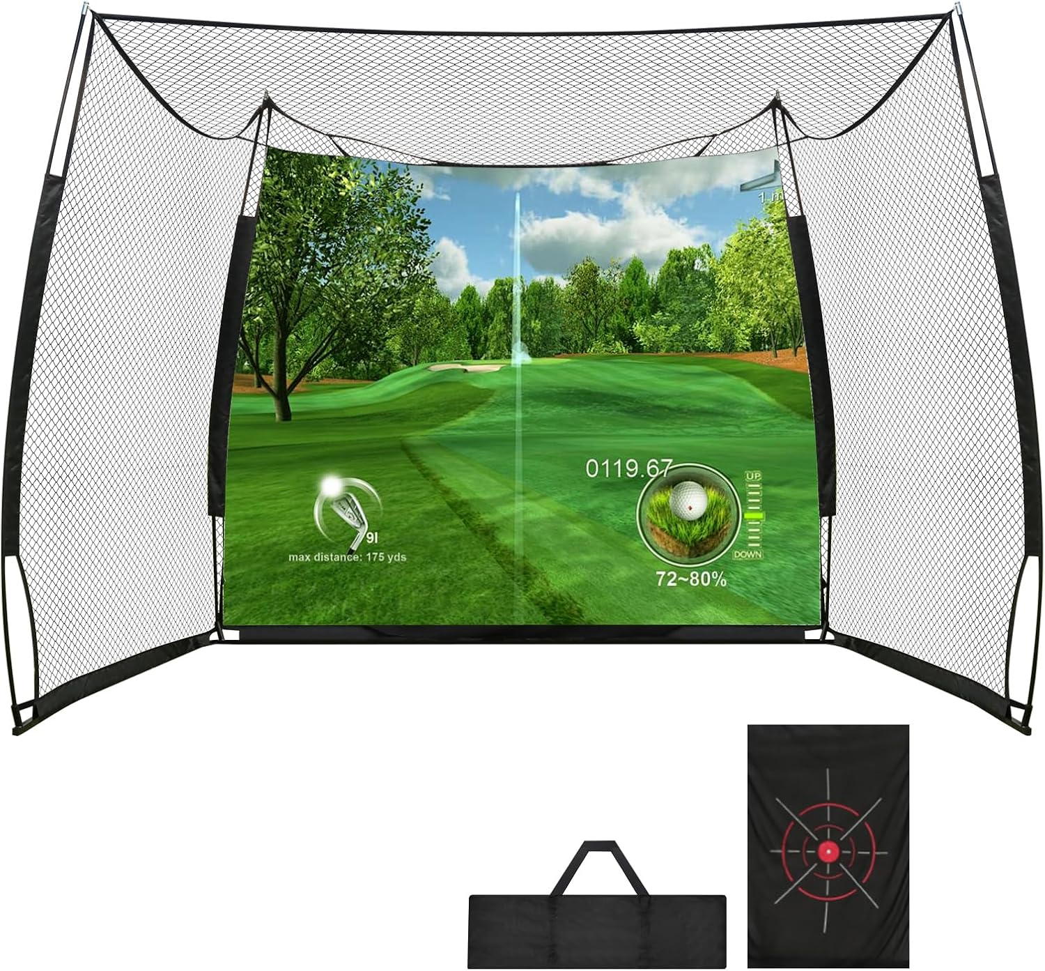 [오늘출발] 골프 연습 타격 네트 ICEFLY  HD 블랭크 시뮬레이터 임팩트 스크린과 타겟