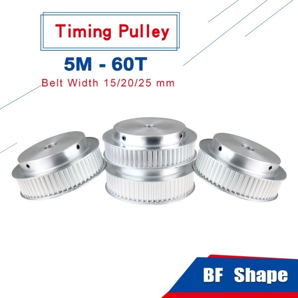 [오늘출발] [해외] 5M-60T 풀리 내부 보어 12/14/15/16/17/19/20mm 알루미늄 풀리 휠 슬롯 너비 16/21mm 너비 15/20mm 5M 타이