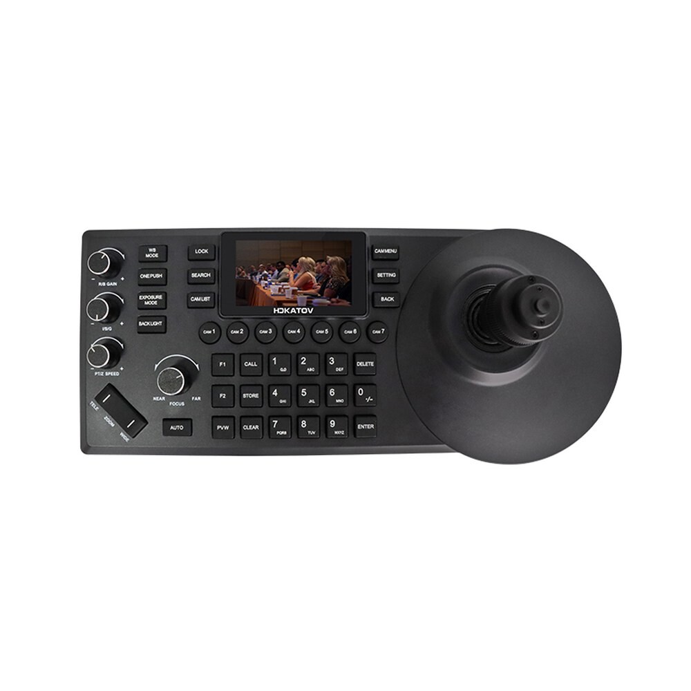 [해외] ZXY HDKATOV NDI PTZ 카메라 조이스틱 컨트롤러 실시간 미리보기 4D 컨트롤 키보드 교회 라이브