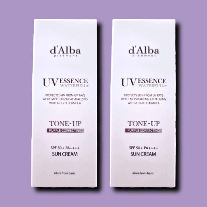 달바 선크림 톤업 유무기자차 워터풀 퍼플 썬크림 50ml 2개