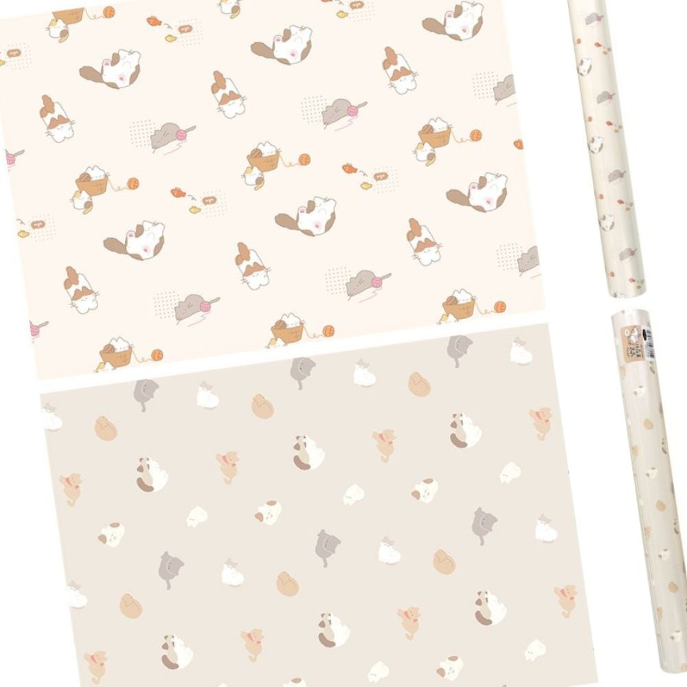 특별한날포장비닐 고양이 귀여운 롤형 패턴 랩핑지 재고소량 각설희