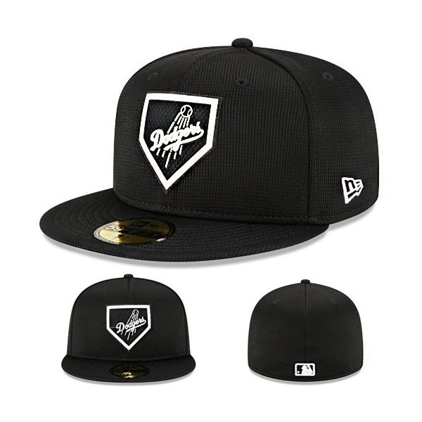 [해외] 뉴에라 LA 다저스 MLB 블랙 5950 59fifty 피티드 모자 Official League Club Size 7 5/8