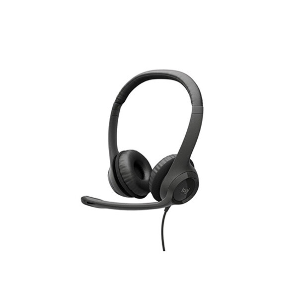 로지텍정품 H390 USB 스테레오 유선 헤드셋 헤드밴드형e 블랙