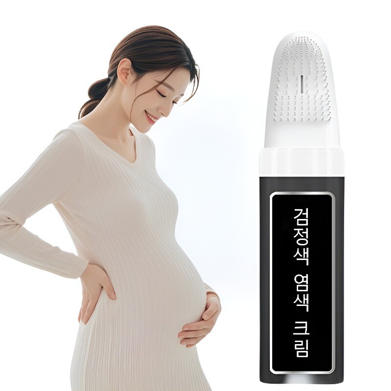 [해외] 1/1+1 두피에 묻지 않고 한 번에 검게 변하는 염색 빗 검정색 염색 크림 빗 마법의 검은 머리 빗 염색