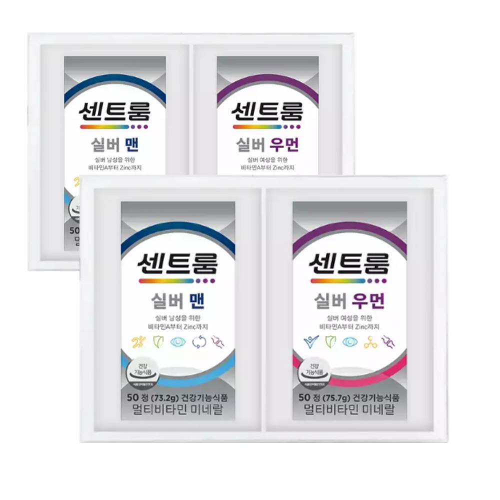 센트룸 실버 선물세트(맨 50정 + 실버우먼 50정) 2박스