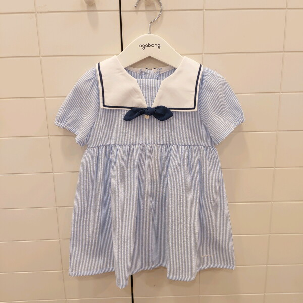 아가방 (패플) 아가방NC청주점 26년여름신상 샤샤 시어서커 ST 마린 OP 01T