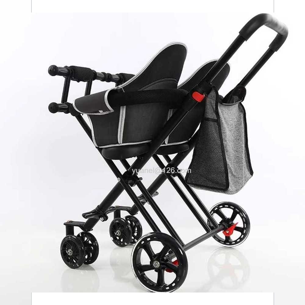 경량 휴대용 쌍둥이 유모차 접이식 충격 흡수 아기 유모차