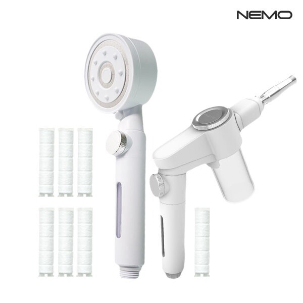 니모샤워기 NEMO 카트리나 2 in 1 필터샤워기 본품 1p + 고압세척건 본품 1p + 니모 거치대 1p + 니모
