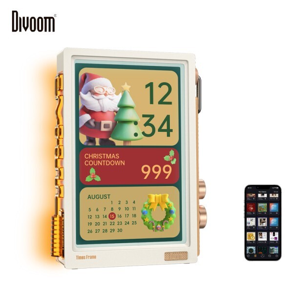 [오늘출발] [해외] Divoom Times Frame 10.1인치 WiFi 픽셀 디스플레이 | DIY 시계 암호화폐 및 주식 시세 표시 날씨 달력 패