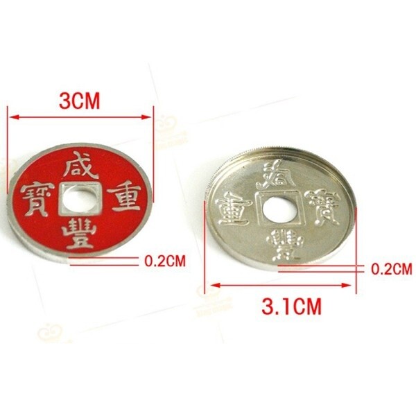 코인 매직 중국어 세트 마술사 특수 효과 닫기 멘탈리즘 소품 무료 동전 4개 + 쉘