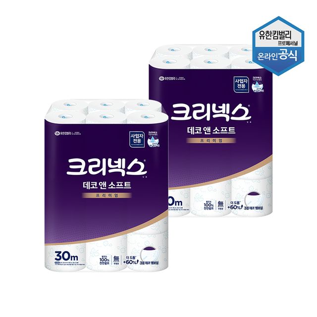 크리넥스 크리넥스 데코앤소프트 3겹 30m 24롤 X 2팩 45178