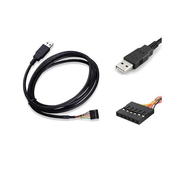 [해외] 16518518 Youtang TTL-232R-3V3 USB-TTL 시리얼 3.3V 어댑터 케이블 (6핑 암 소켓 헤더
