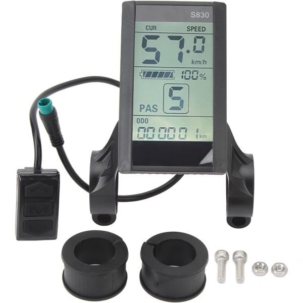 자전거 GPS 로드 사이클 속도계 전기 LCD 디스플레이 24V 36V 48V S830 패널 5핀 방수 커넥터 양호한 데이