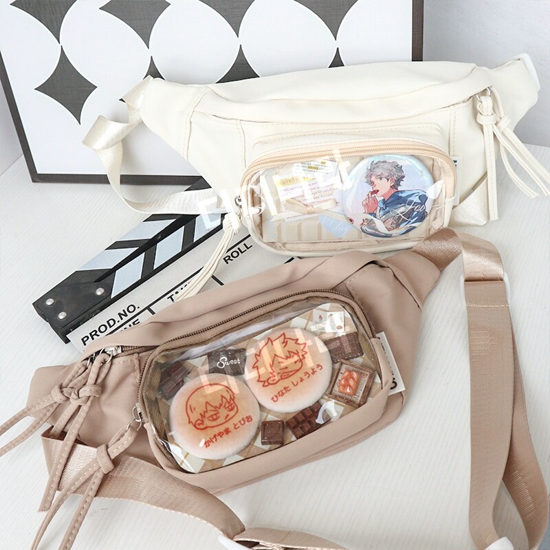[해외] 이타백 가방 데코백 크로스 씹덕 투명가방 뱃지 오타쿠 숄더백 덕질 굿즈 투명 D