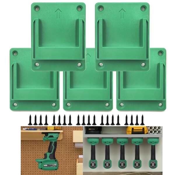 히타치 및 히코키용 공구 마운트 보관 브래킷 Metabo 18V-36V 기계 드릴 거치대 슬롯 스탠드 고정 장치 5