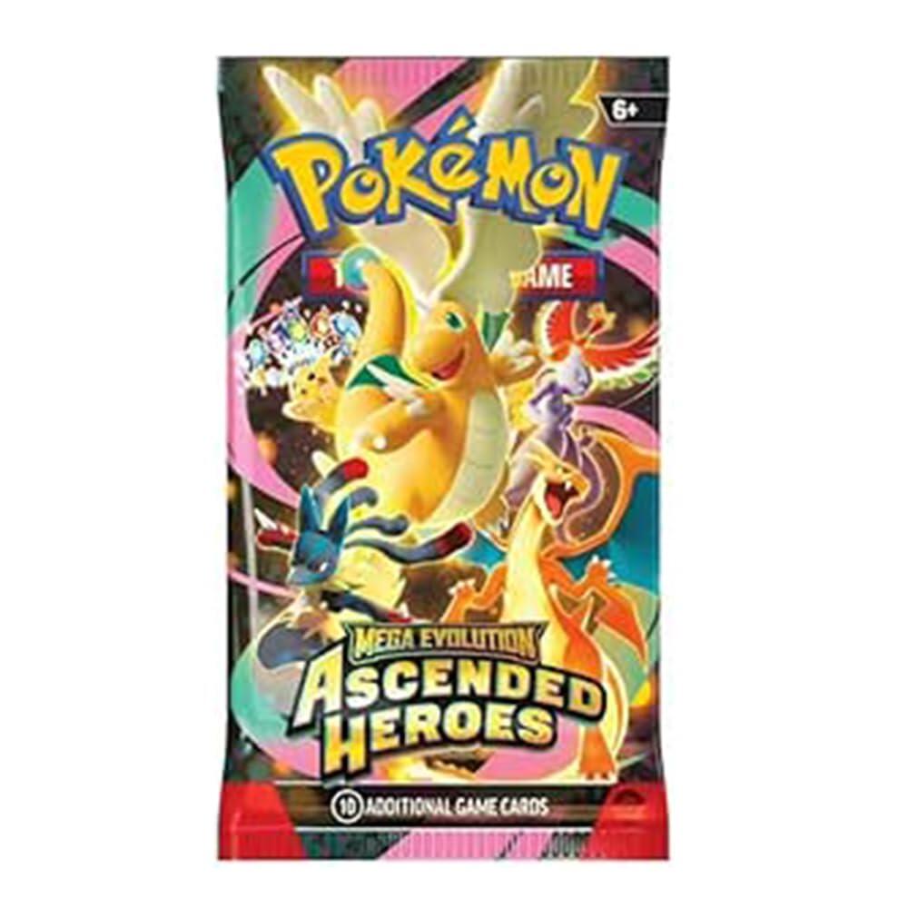 포켓몬 트레이딩 카드 게임 TCG - 메가 에볼루션: 어센드 히어로즈 10장 부스터 팩 (영문)