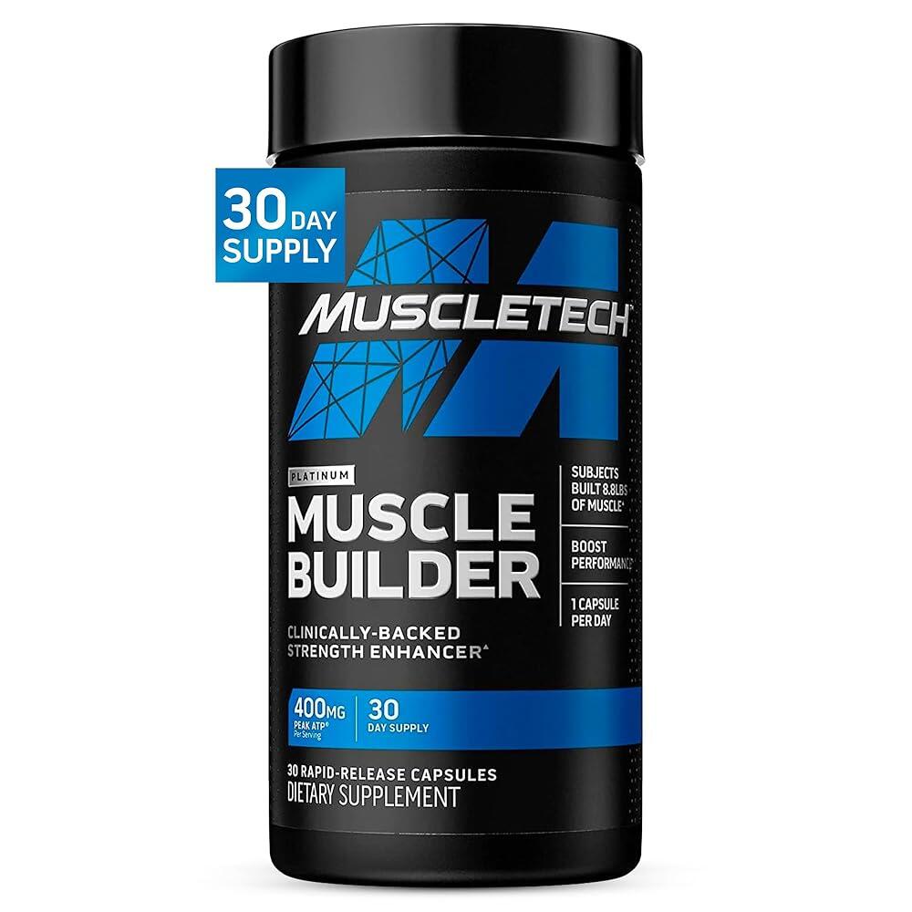 [해외] Muscle Builder | MuscleTech Muscle Builder | 남성 및 여성용 근육 빌딩 보충제 | 산화질소 부스터 | 근