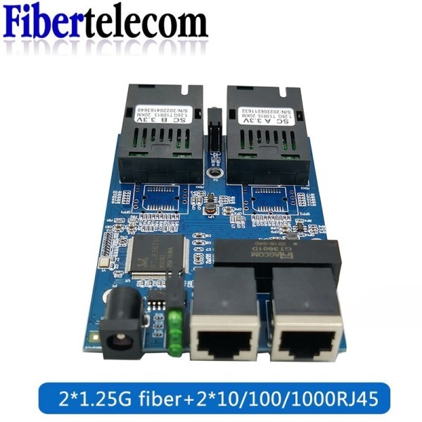 [오늘출발] 파이버 스 2 RJ45 UTP SC 기가비트 광 미디어 컨 2G2E 이더넷 PCBA 보드