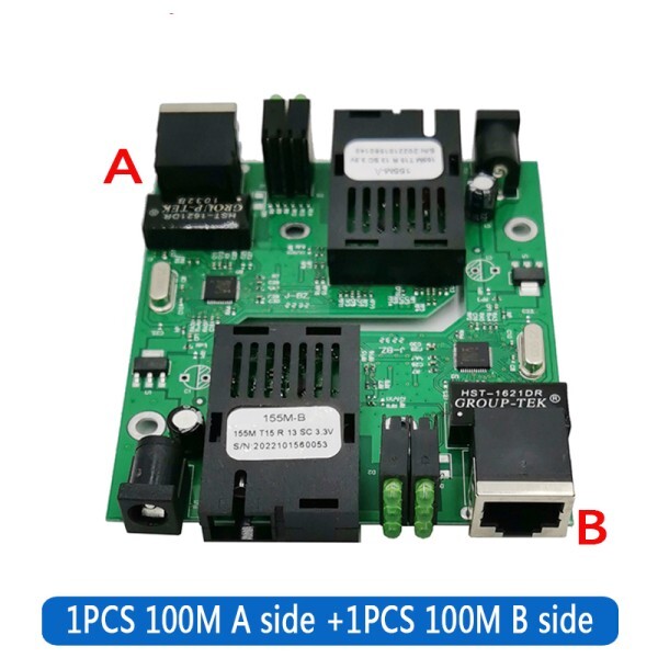[오늘출발] PCBA 고속 이더넷 파이버 미디어 트랜시버 변환기 스 하프 보드 SC 10/100M Htb3100