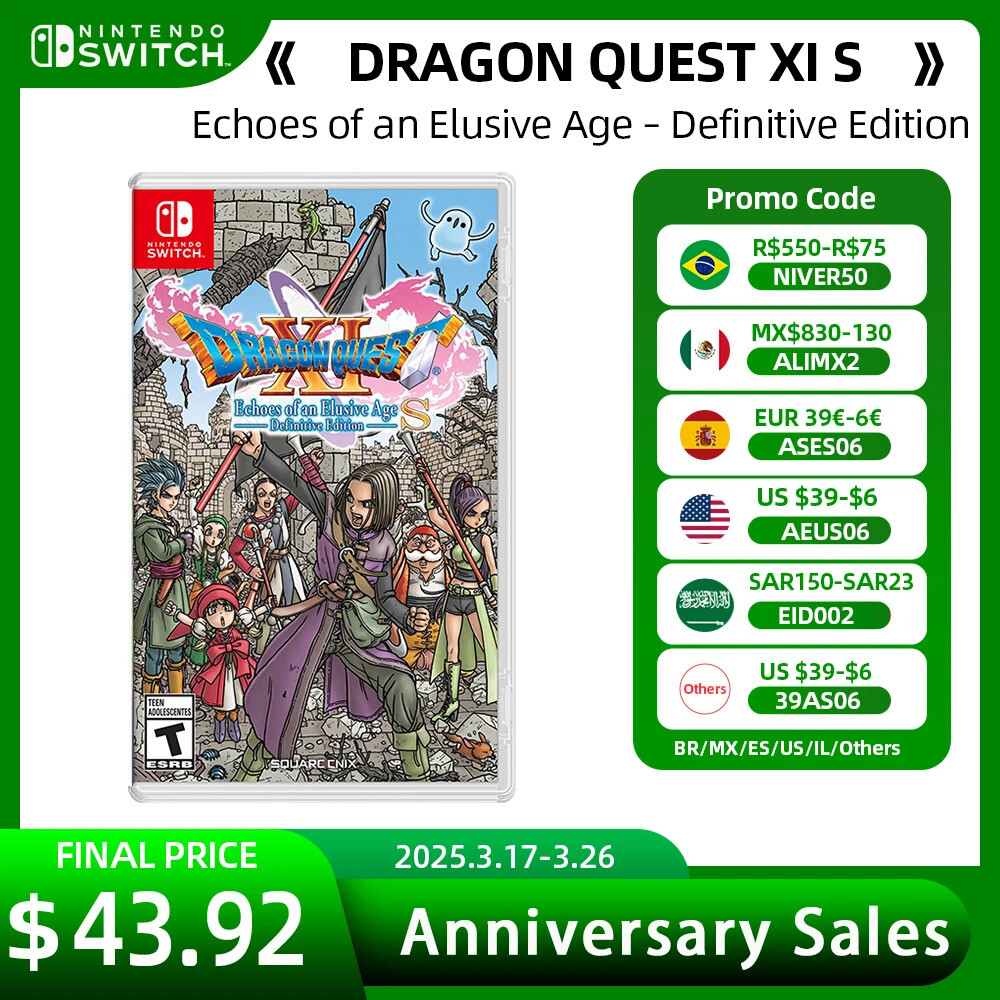 [해외] Nintendo Switch 게임 특가 카드 DRAGON QUEST XI S 희미한 시대의 메아리 Definit Edition - OLED Lite용