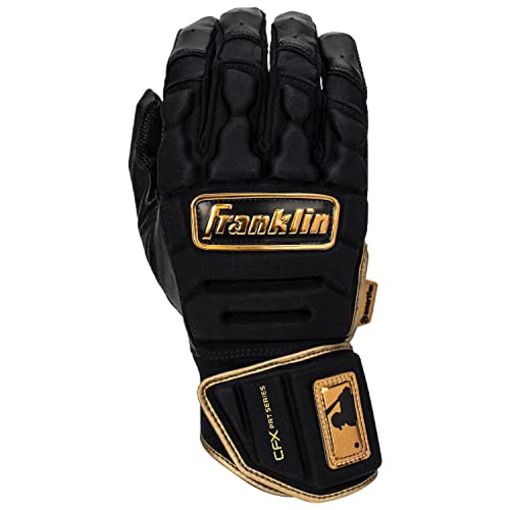 [해외] Franklin Sports MLB 배팅 장갑 - CFX Pro PRT 튼튼한 보호 야구 + 소프트볼 배팅 장갑 - 성인용 패딩 강화