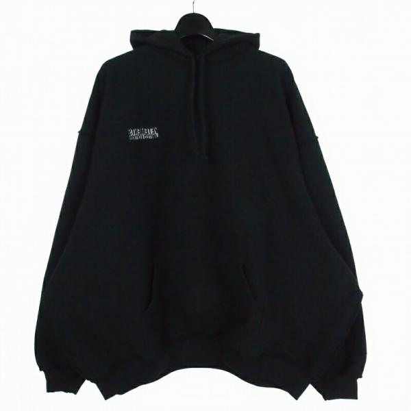 [중고,해외] 16661163 (중고) 베트몬 VETEMENTS ALL BLACK INSIDE-OUT HOODIE 올 블랙 인사이드 아웃