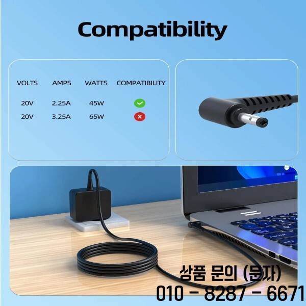 [해외] [호환] 노트북 Ac 어댑터 충전기 레노버 호환 ADLX45NCCA B H 20V 2.25A