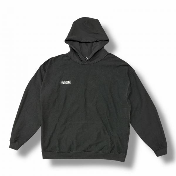 [중고,해외] 16668979 (중고) VETEMENTS·베트몬 22AW ALL BLACK INSIDE OUT HOODIE 상태 A 인사이드 아웃