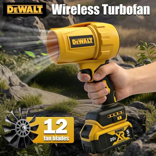 [호환] DEWALT 호환 30000RPM 공기 송풍기 무선 터보 팬 휴대용 폭풍 건조기 20V 충전식 먼지 불어내기 도구배터리