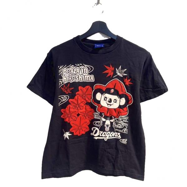 16706332 (중고) 주니치 드래곤즈 히로시마 한정 T 셔츠 반소매 블랙 GY99 남성