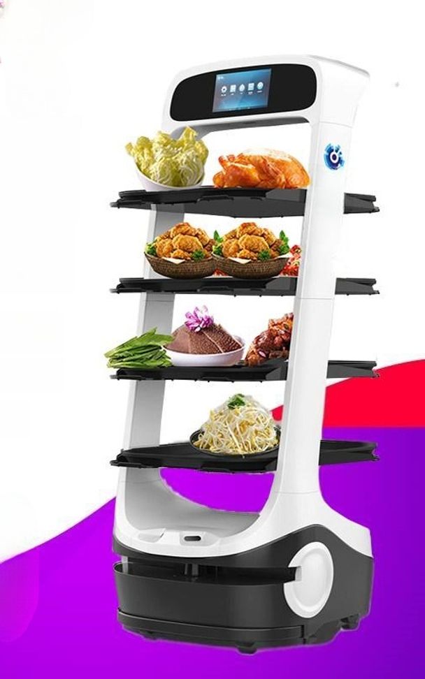 서빙로봇 알바걱정 끝 운반기 카드봇 음식 배달장치 서비스 핸드카트 장애물 회피  .