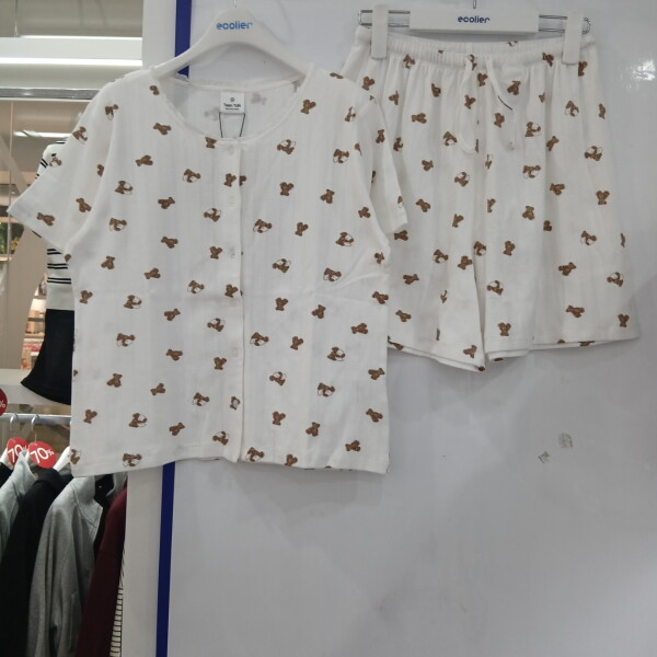 에꼴리에 (패플) 에꼴리에모다부평슬립 베어 라운드넥 파자마 세트/26OP752I