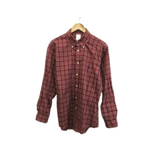 [중고,해외] 16862177 (중고) 브룩스 브라더스 BROOKS BROTHERS 셔츠 L 레드 체크 무늬 버튼 다운