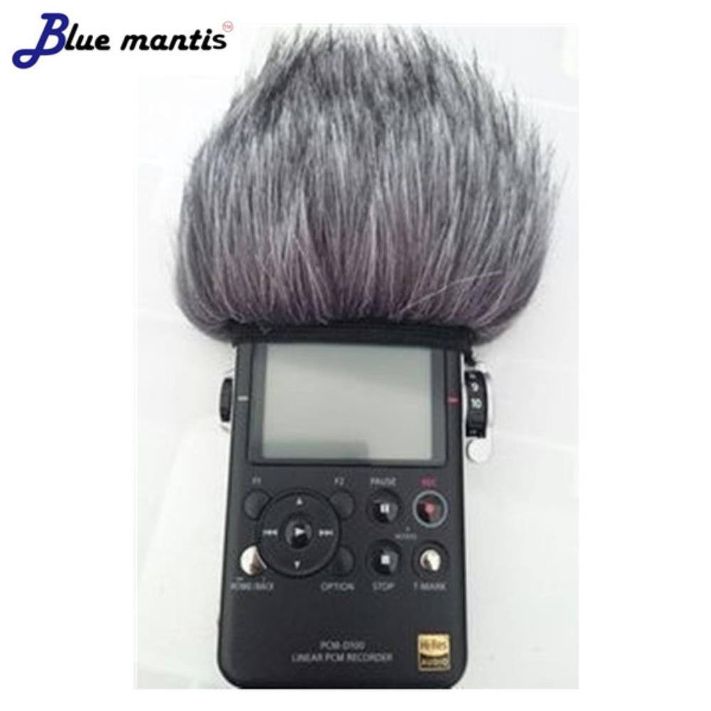 [해외] 죽은 고양이 야외 인조 모피 앞유리 소니 PCM-D50 PCM-D100 고품질 앞유리 마이크 커버 바람 소음 감소