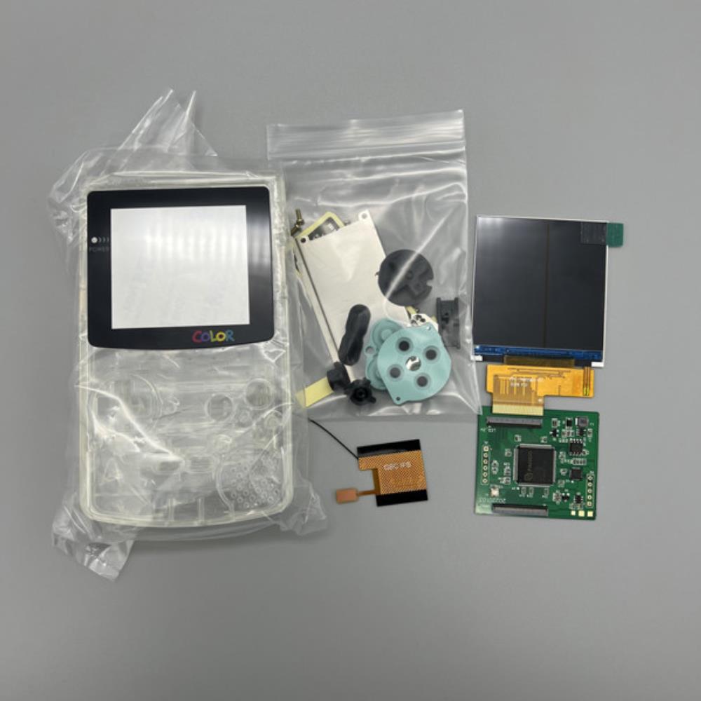 [해외] 게임보이 컬러용 GBC IPS LCD 2.6 인치 및 새 셸 픽셀 디스플레이를 지원합니다. 껍질을 자를 필요가 없습