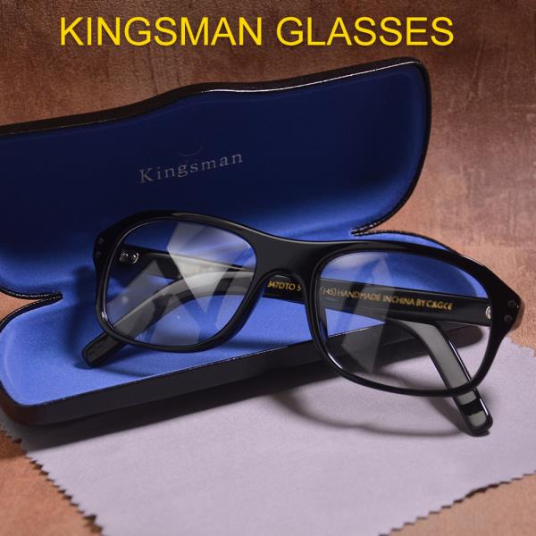 [오늘출발] 킹스 맨 안경 프레임 Kingsmen 영화 코스프레 Harry Hart Gary Eggsy 레트로 직사각형 아세테이트