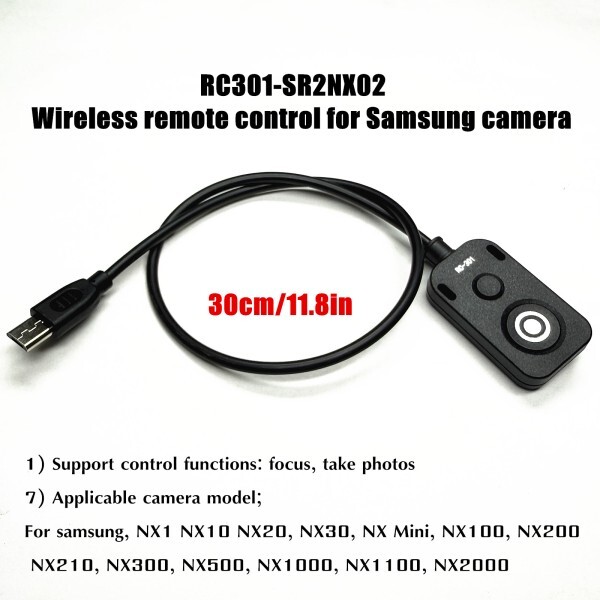 [오늘출발] [호환] 삼성 호환 케이블 셔터 릴리스 용 RC301-SR2NX02 NX1000 NX30 NX300 N2000 망원 액세서리 용 소형 리모콘