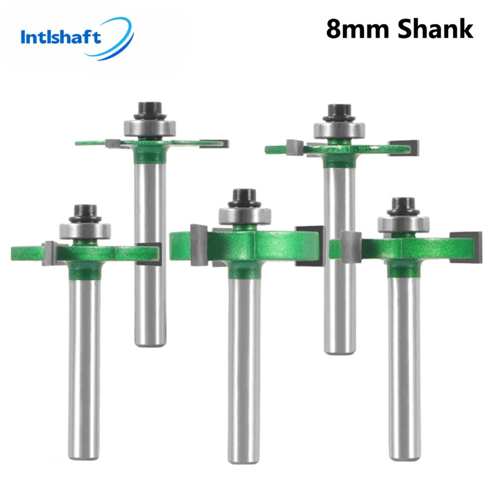 [오늘출발] 8MM 생크 그린 카바이드 비트 커터 밀링 슬롯 Z3 페이스 베어링 목공 엔드 래벳 밀용