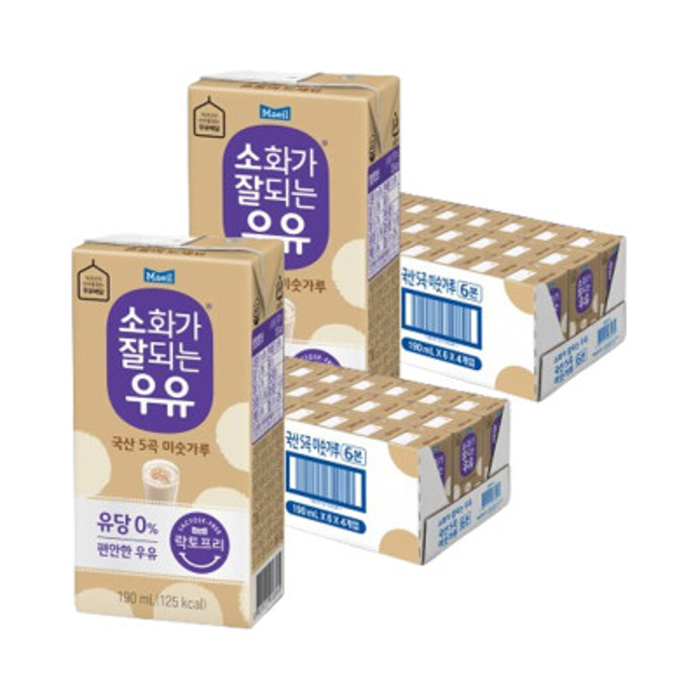 매일 소화가잘되는우유 미숫가루 멸균 190ml 48팩