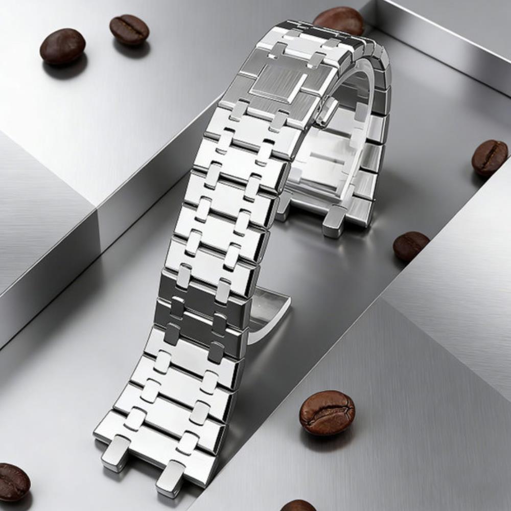 [해외] AP 15400 15703 AP ROYAL OAK Audemars Piguet Royal Oak 시계 스트랩 26mm 남성용 팔찌 용 904 솔리드 스