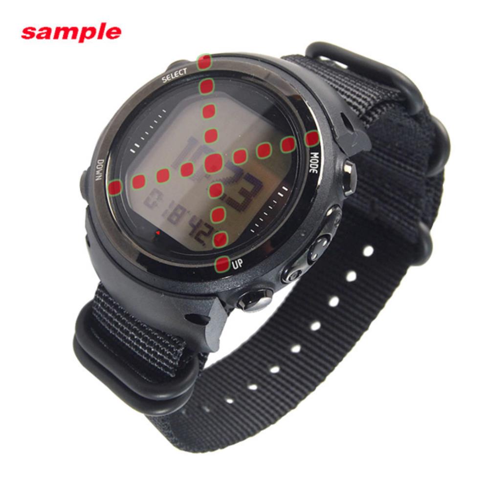 [해외] [호환] 호환 Suunto D4 D4i 다이브 컴퓨터 시계용 나일론 스트랩 ABS 어댑터나사바