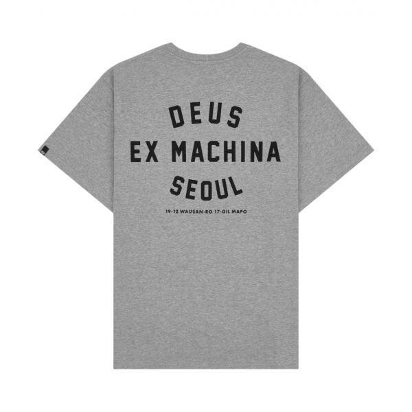 MUST IT_Deus Ex Machina Seoul College T-Shirt Grey Marle 데우스 엑스 마키나 서울 컬리지 티셔츠 그레