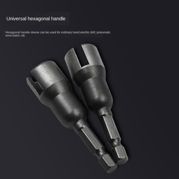 66mm 길이 크롬바나듐강 블랙 소켓 렌치6.35mm 육각 생크 포함 슬롯형 버터플라이 볼트 전기 드릴 부품용