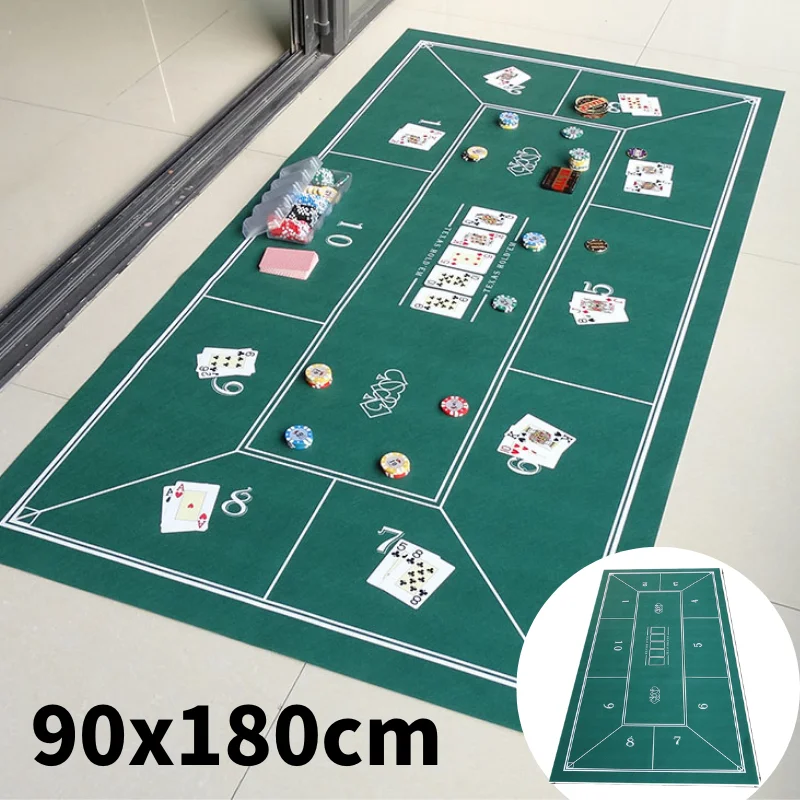 [오늘출발] 텍사스 홀덤 매트 180x90cm 포커 카드 게임 테이블 천 카지노 데스크탑