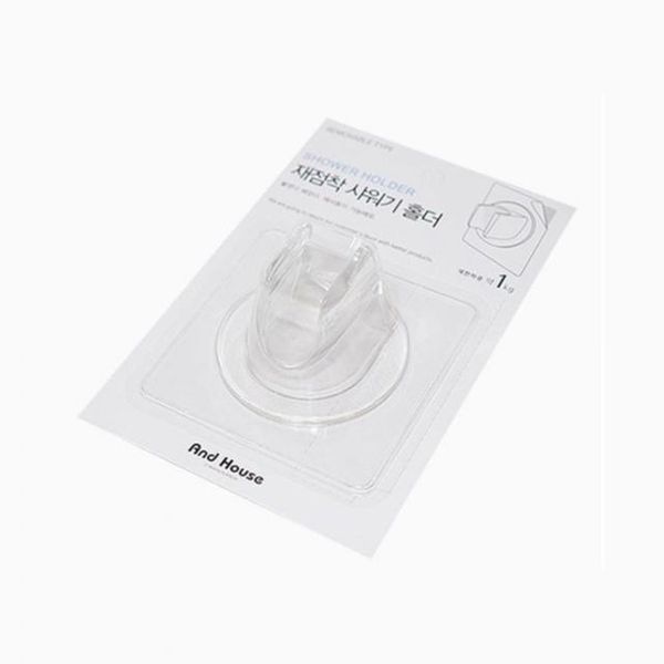재점착식 O2G5L1A0 화이트 샤워기걸이 홀더 샤워헤드홀더