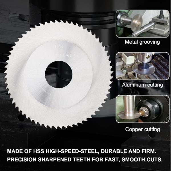 [해외] 60/63mm 슬리팅 슬롯 가공 톱 블레이드 HSS 스틸 원형 CNC 머신 용 절삭 디스크 PVC 도구