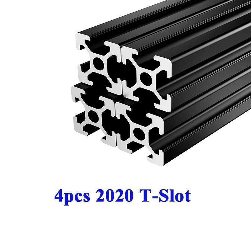 [해외] 4pcs 2020 T슬롯 알루미늄 압출 프로파일 20x20 3D 프린터 부품 용 표준 한국