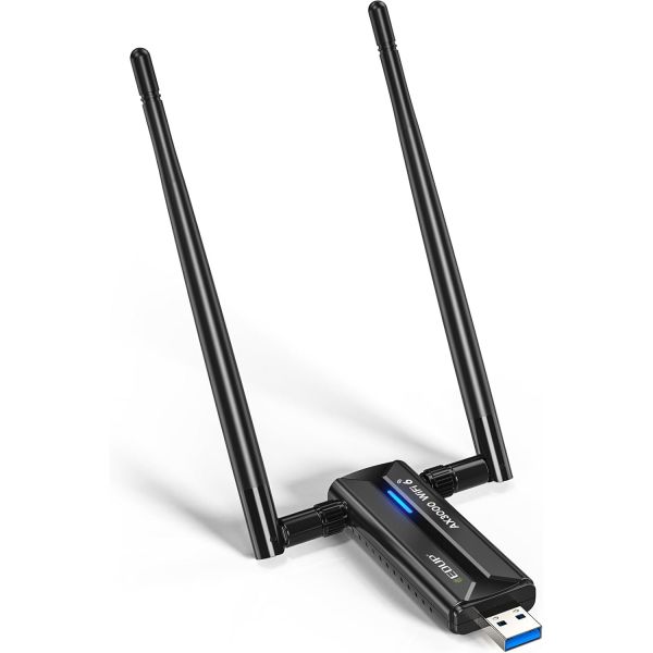 [해외] EDUP AX3000M USB 3.0 WiFi 6E 어댑터 무선 동글 네트워크 802.11AX 트라이밴드 6GHz/5GHz/2.4Windows 11/1