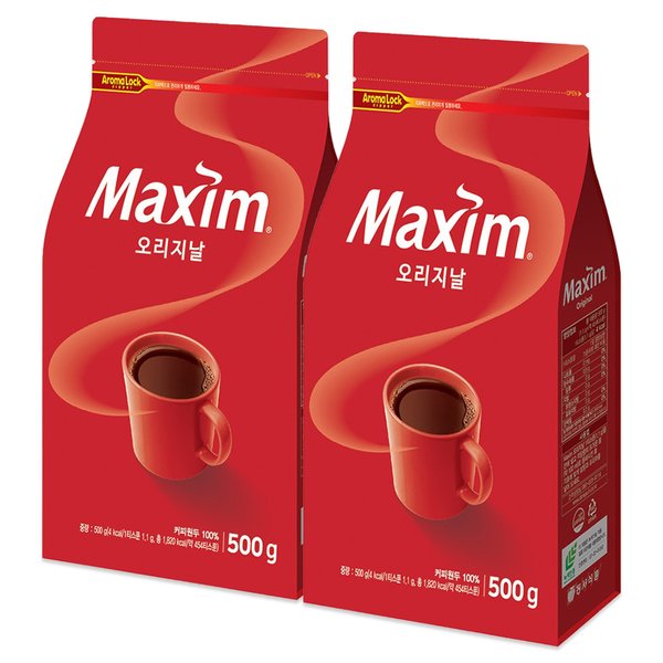 맥심 오리지날 리필커피 500gX2개